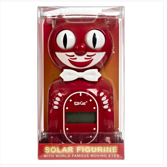 Solar powered Kit-Cat clock Digital Alarm Klock Space Cherry Red - Picture 2 of 5